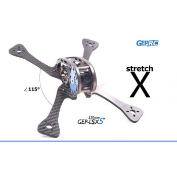 Рамка - GepRC Leopard LX5 Upgraded GEP-LSX5 7075 CNC 3K Carbon Fiber Frame Kit 230